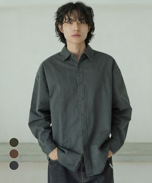 빈티지 피그먼트 레귤러핏 셔츠 남방 3 Color