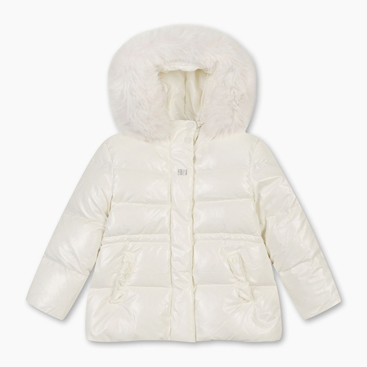 베네통키즈(BENETTONKIDS) 미들 후드 퍼 덕 다운_QADJ05561IV
