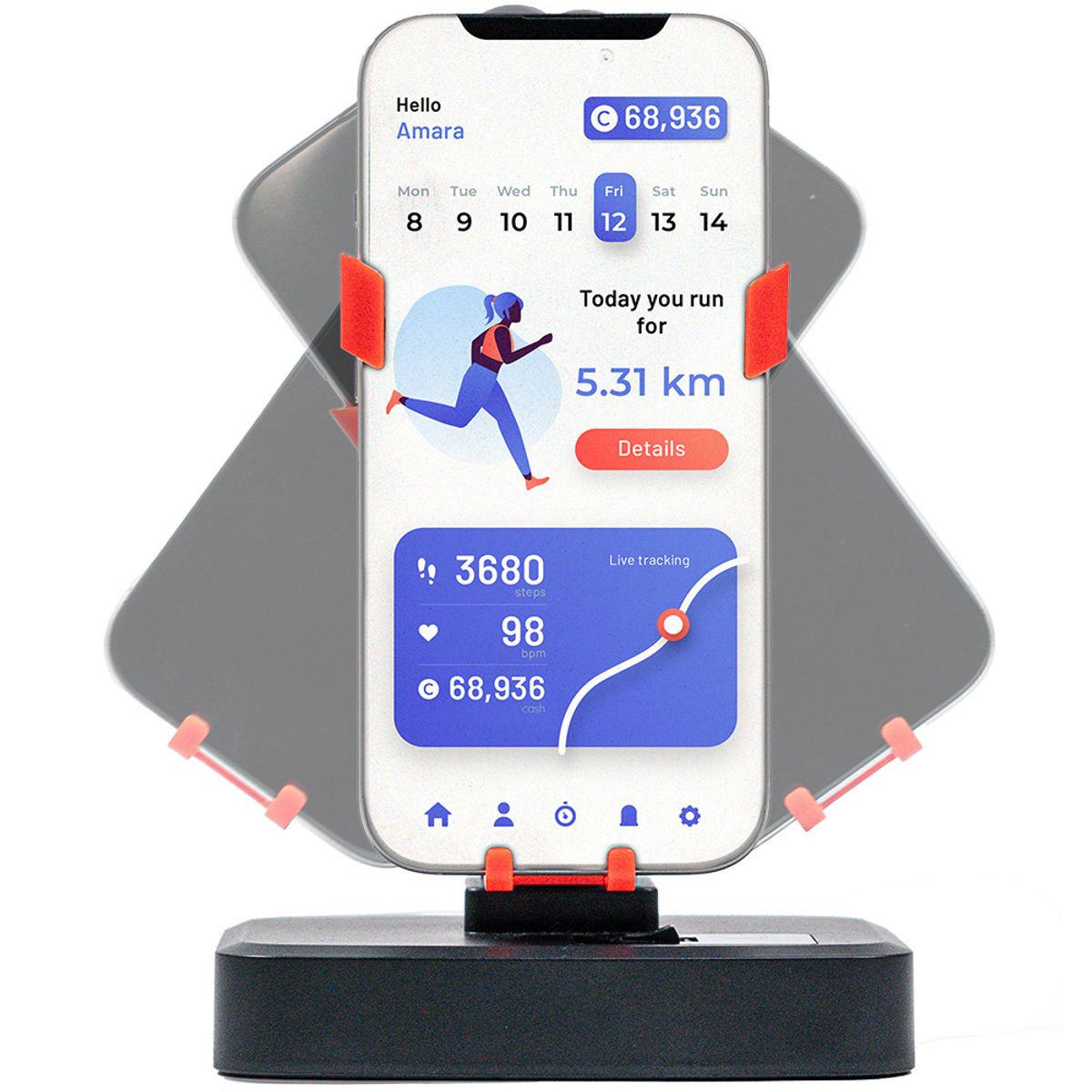 구스페리(GOOSPERY) 오토워킹 자동걷기 만보기 기계 좌우 회전