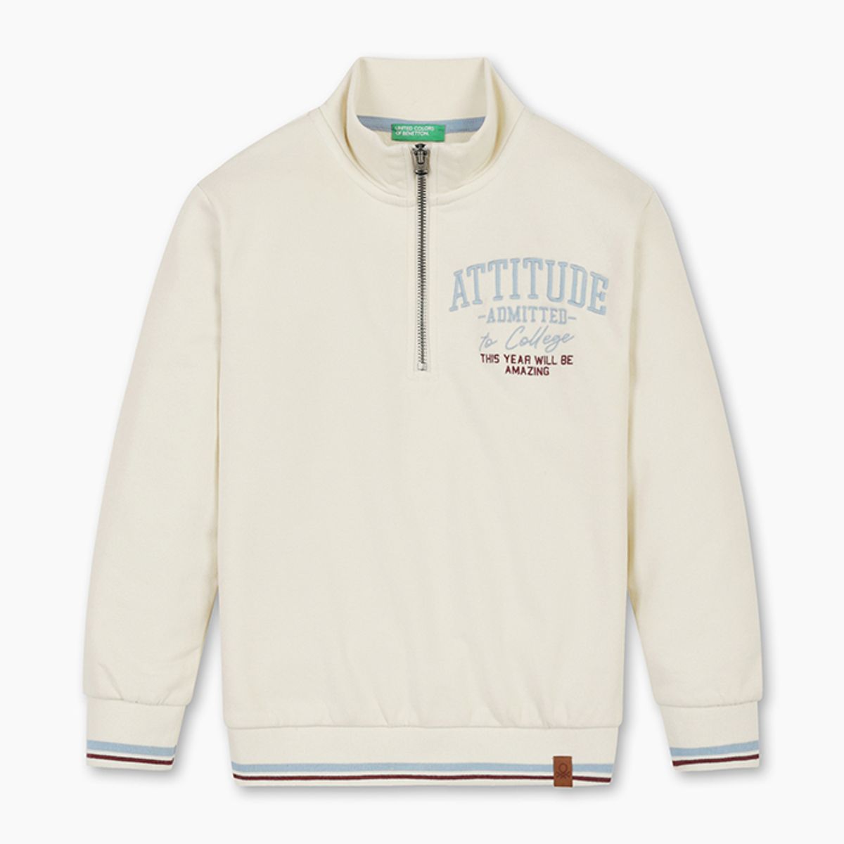 베네통키즈(BENETTONKIDS) 반 집업 맨투맨_32N4C10PSCR
