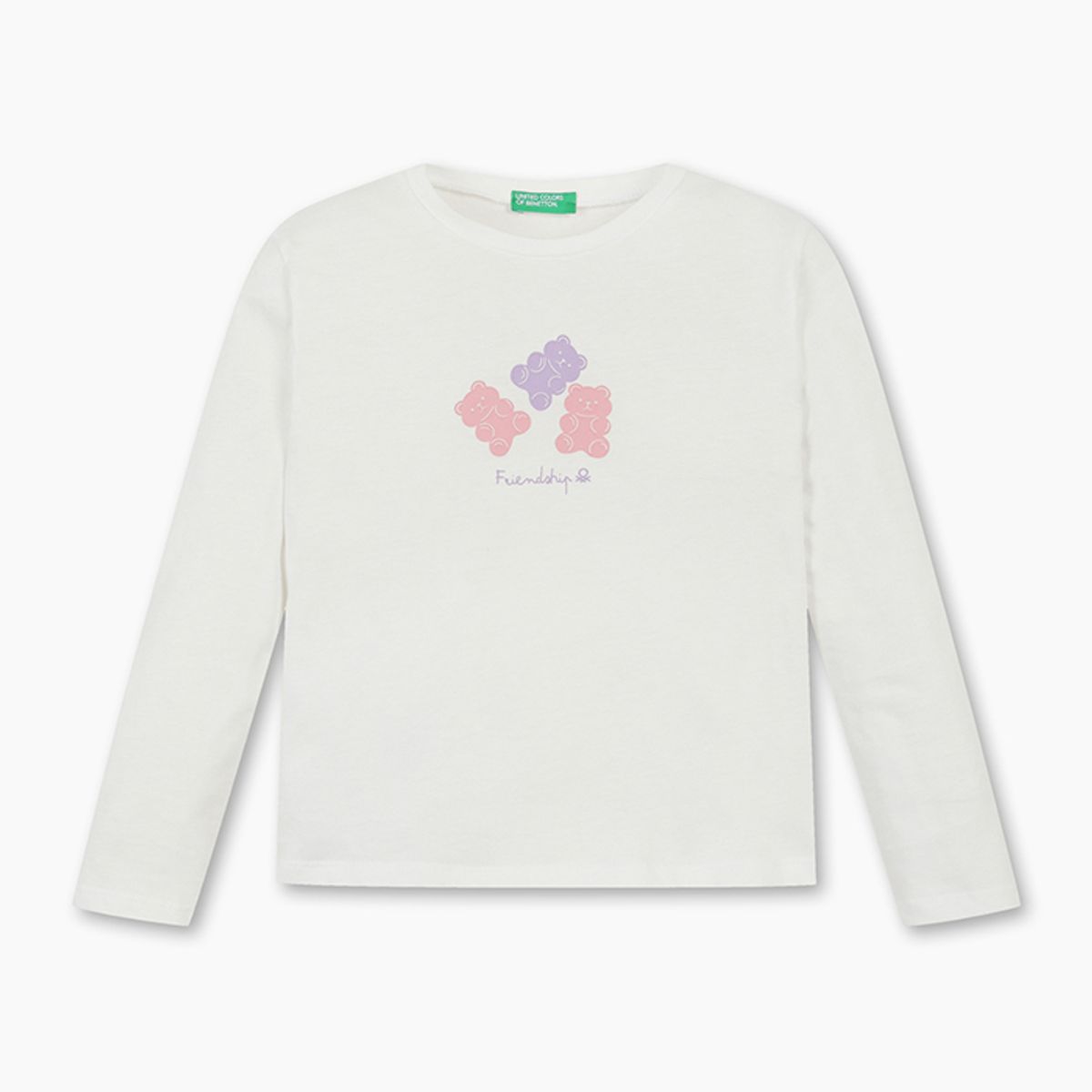 베네통키즈(BENETTONKIDS) 그래픽 라운드 티셔츠_3JERG10KBWH