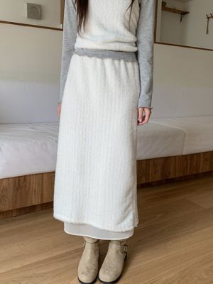 우먼즈 시그니처 엘리 니트 스커트