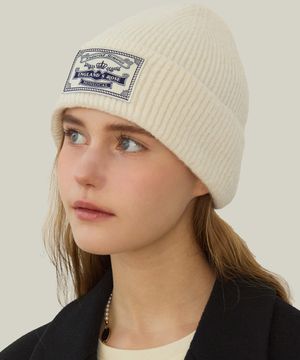 Englands Rose Classic Knit Beanie - Ivory