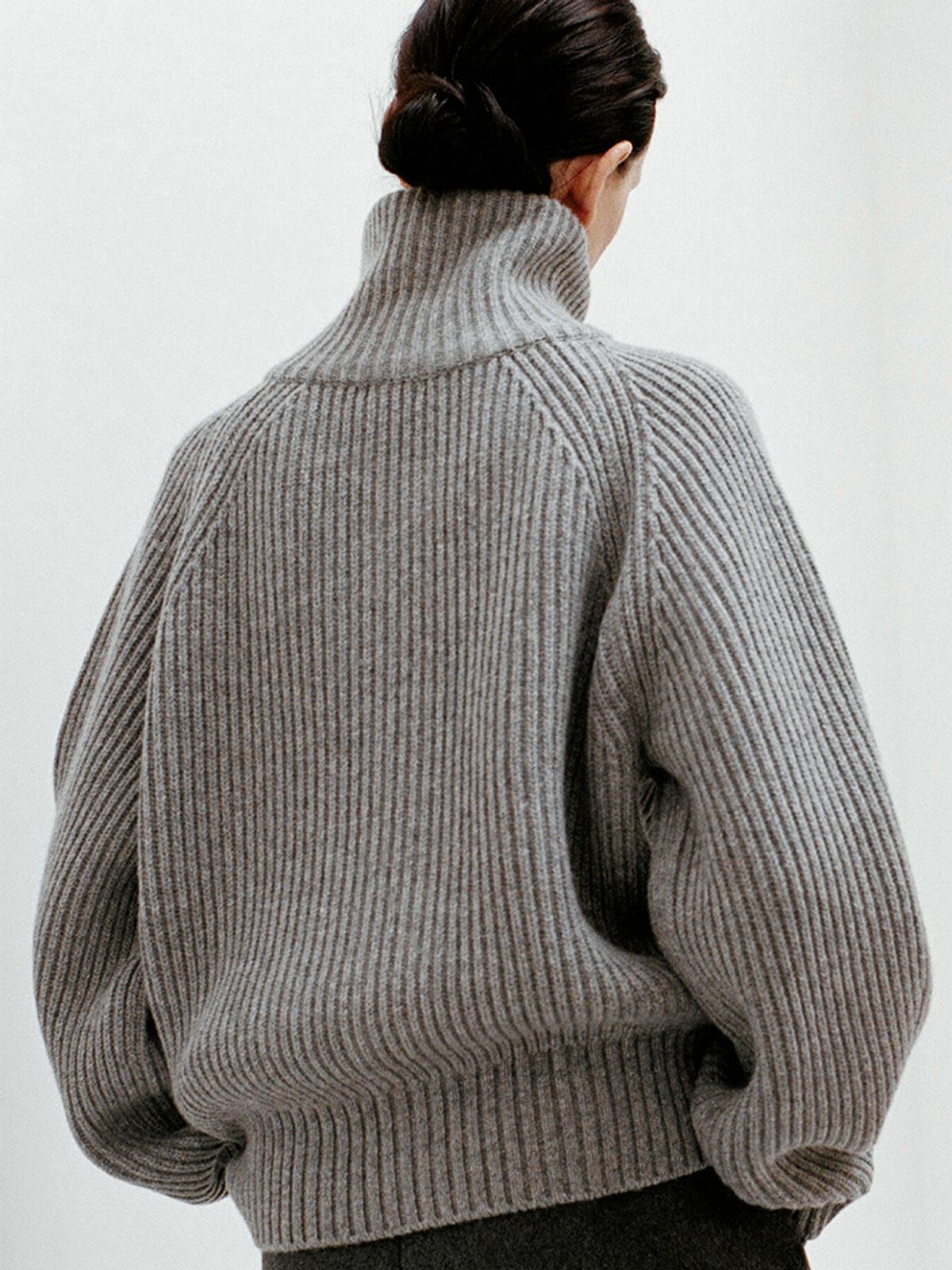 레이스(RRACE) Two-Way Zip up Knit_Gray