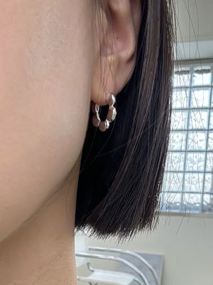 [925실버] 플라워 패턴 이어링