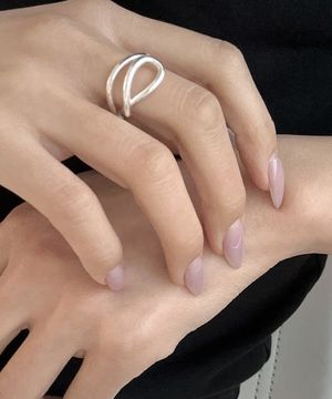 [925실버] 웨이브 프레임 링