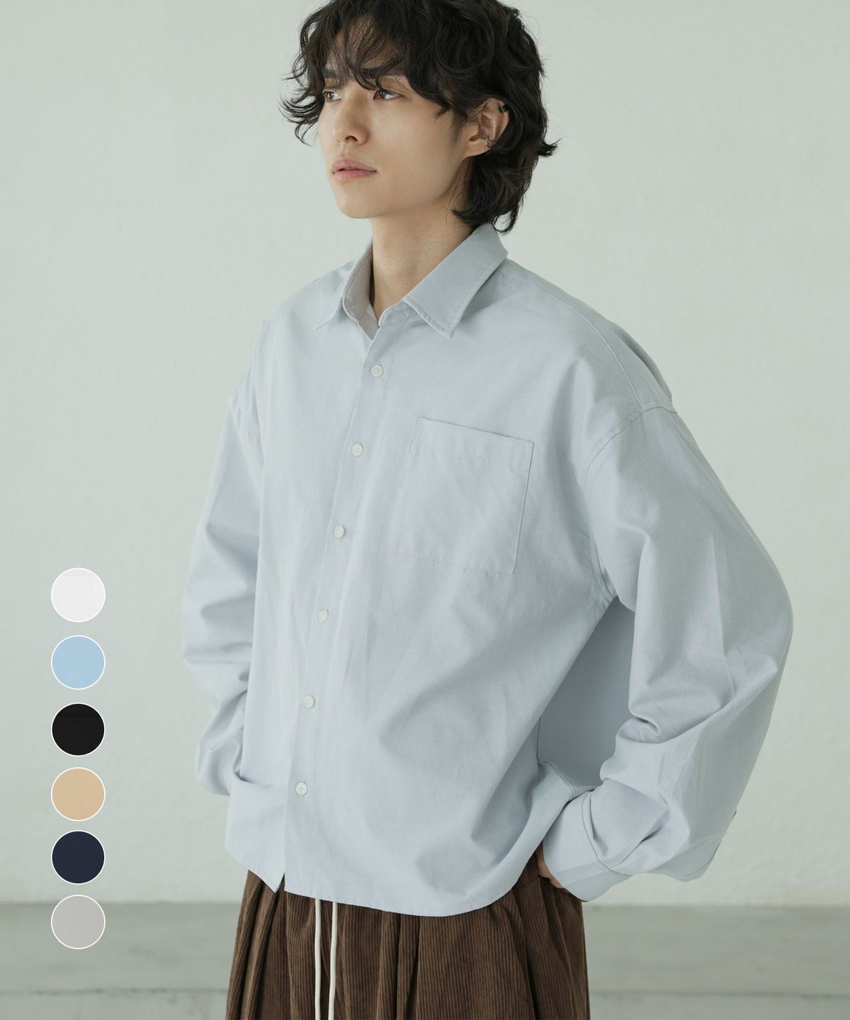 지크립(GCLIP) 에센셜 세미 크롭 옥스포드 셔츠 남방 6 Color