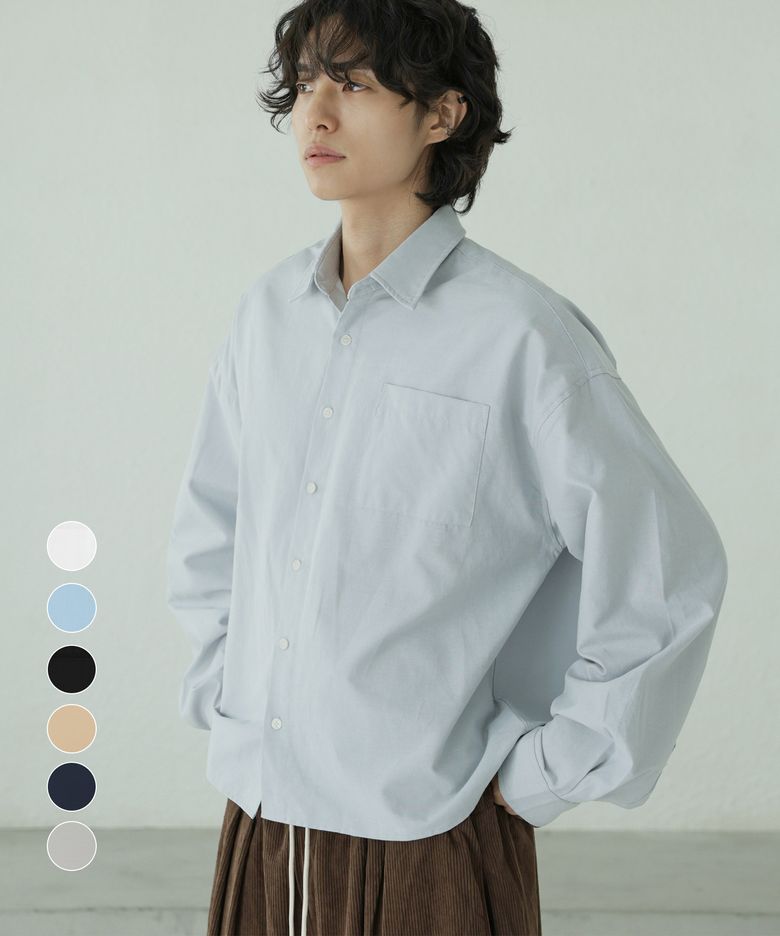 에센셜 세미 크롭 옥스포드 셔츠 남방 6 Color
