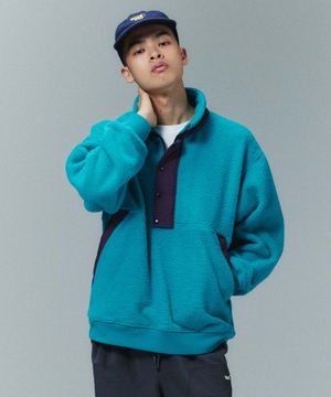 플리스 아노락_TURQUOISE GREEN