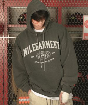 MILEGARMENT NYC HOODIE [PIGMENT KHAKI]