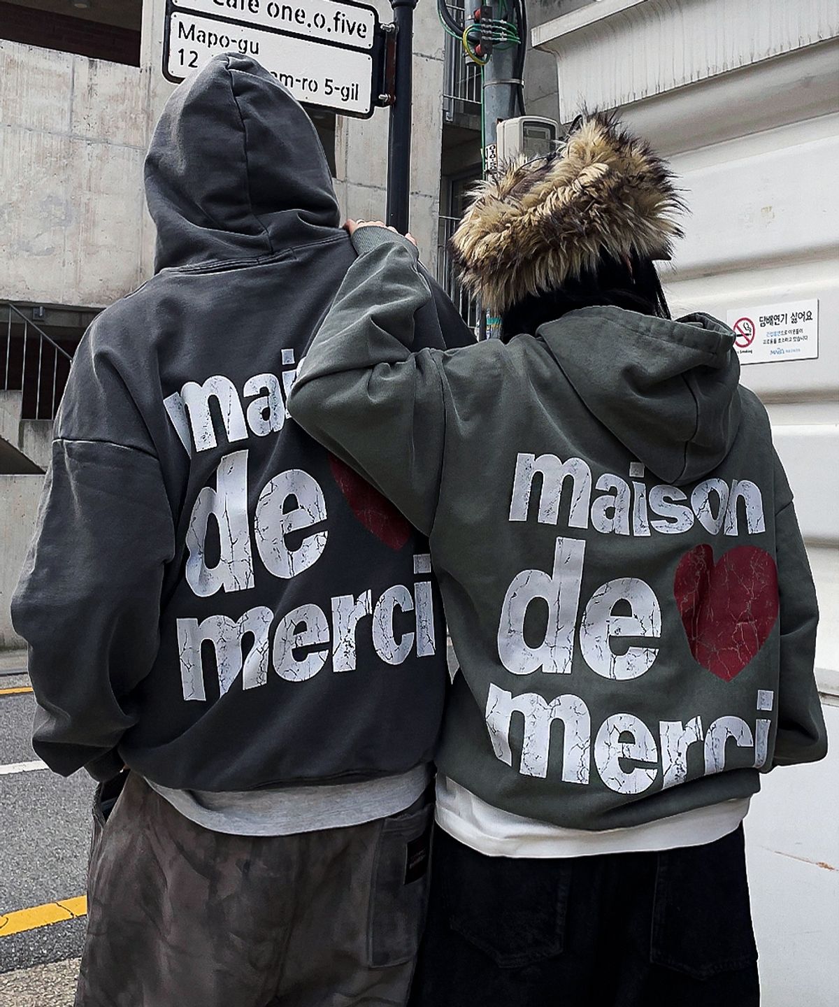 더마일(THEMILE) MAISON DE MERCI MILE  HOODIE [PIGMENT D.GRAY]