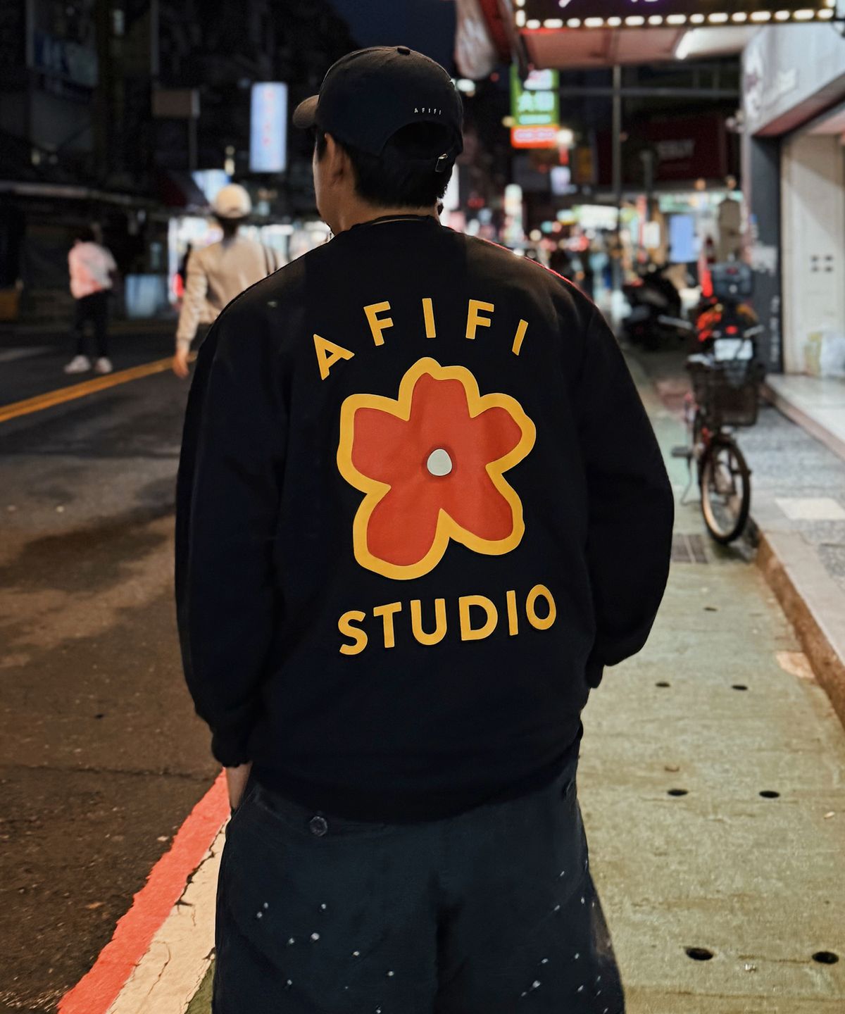 아피피(AFIFI) A.S.F SWEATSHIRT orange