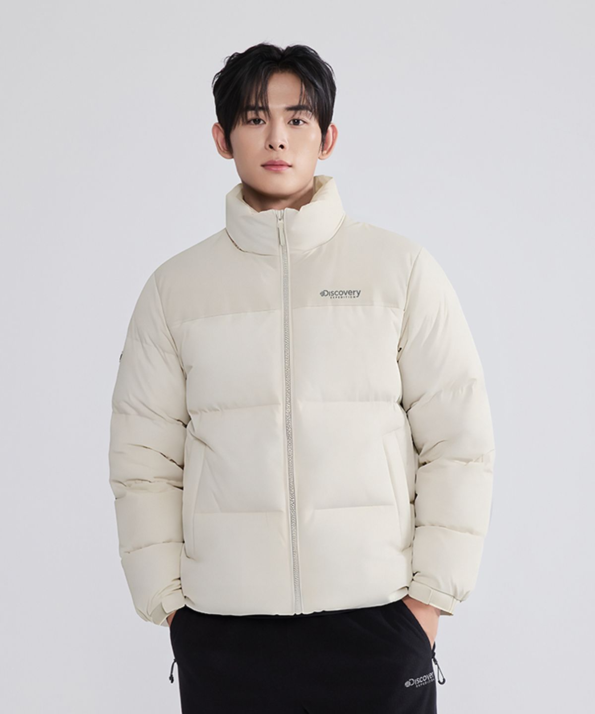 디스커버리 익스페디션(DISCOVERY EXPEDITION) 유니 반슬리 다운 숏패딩 (BEIGE2)
