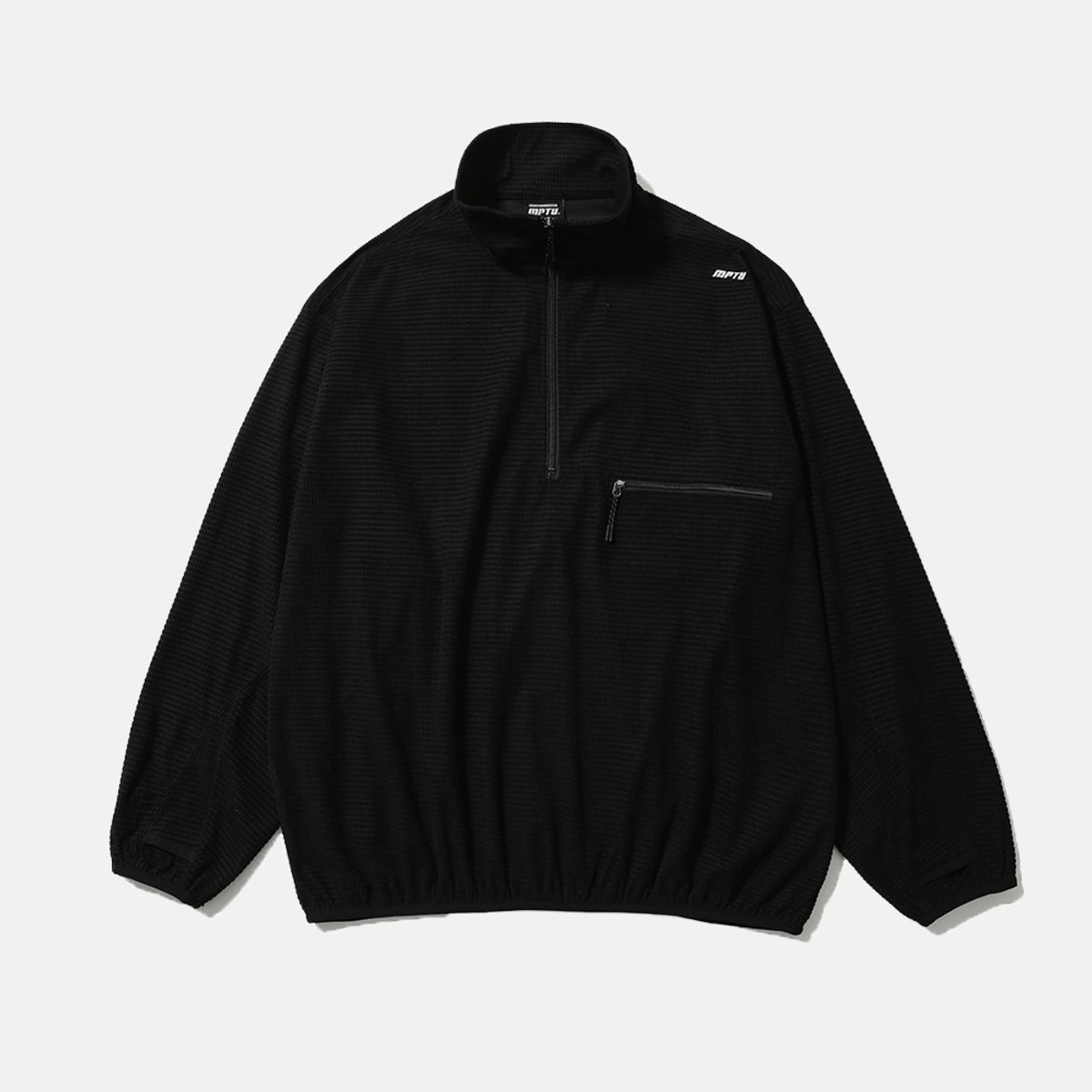 엠피티유(MPTU) [AW25] SQUARE FLEECE HALF-ZIP / BLACK