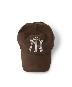 NY CROSS WASHED CAP (BROWN)