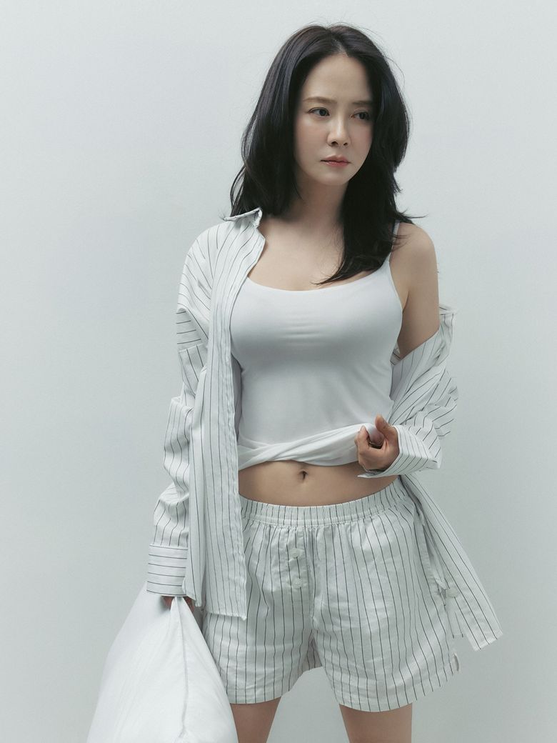 스트라이프 오버핏 파자마 Short Set