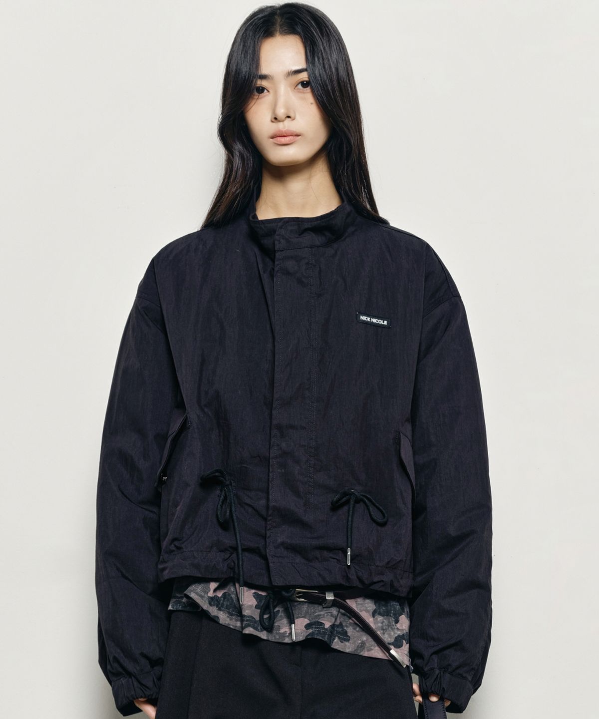 닉앤니콜(NICK&NICOLE) SAFARI DOUBLE BOMBER JUMPER_BLACK