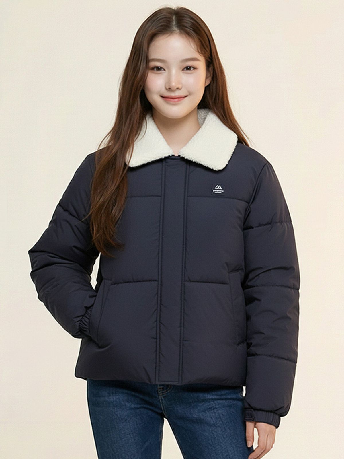 행텐 틴즈(HANGTEN TEENS) 틴즈 여아 포레스트 카라 퍼 데코 점퍼_097(14540-110-807-69)