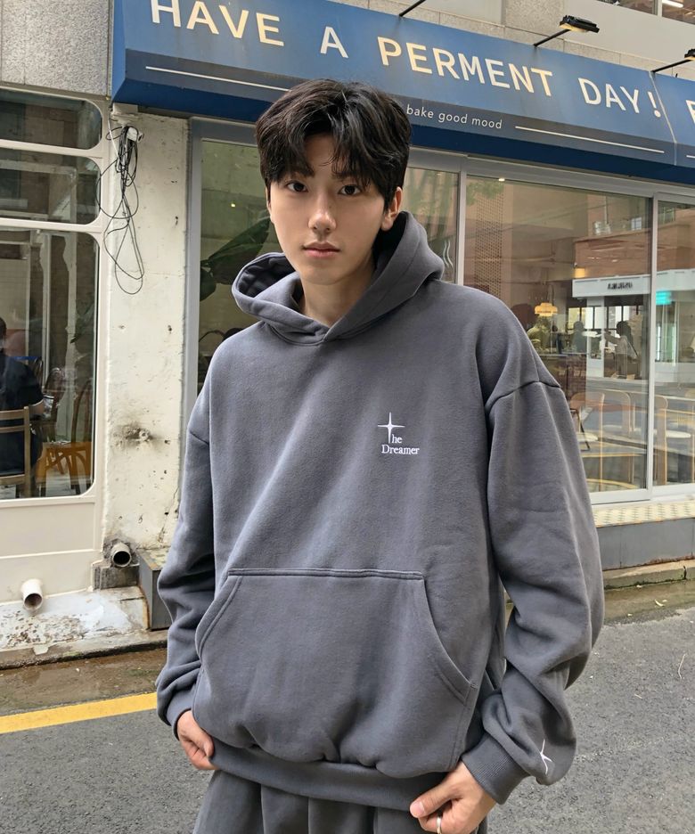 중량담요 후드티 딥 그레이