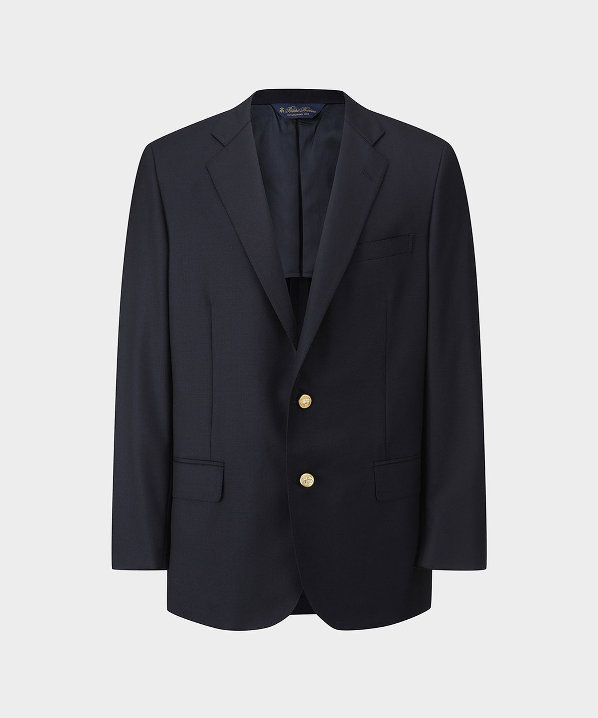 브룩스 브라더스(BROOKS BROTHERS) 클래식핏 싱글 2버튼 금장 블레이저 (네이비) (BBJBMNZ501)