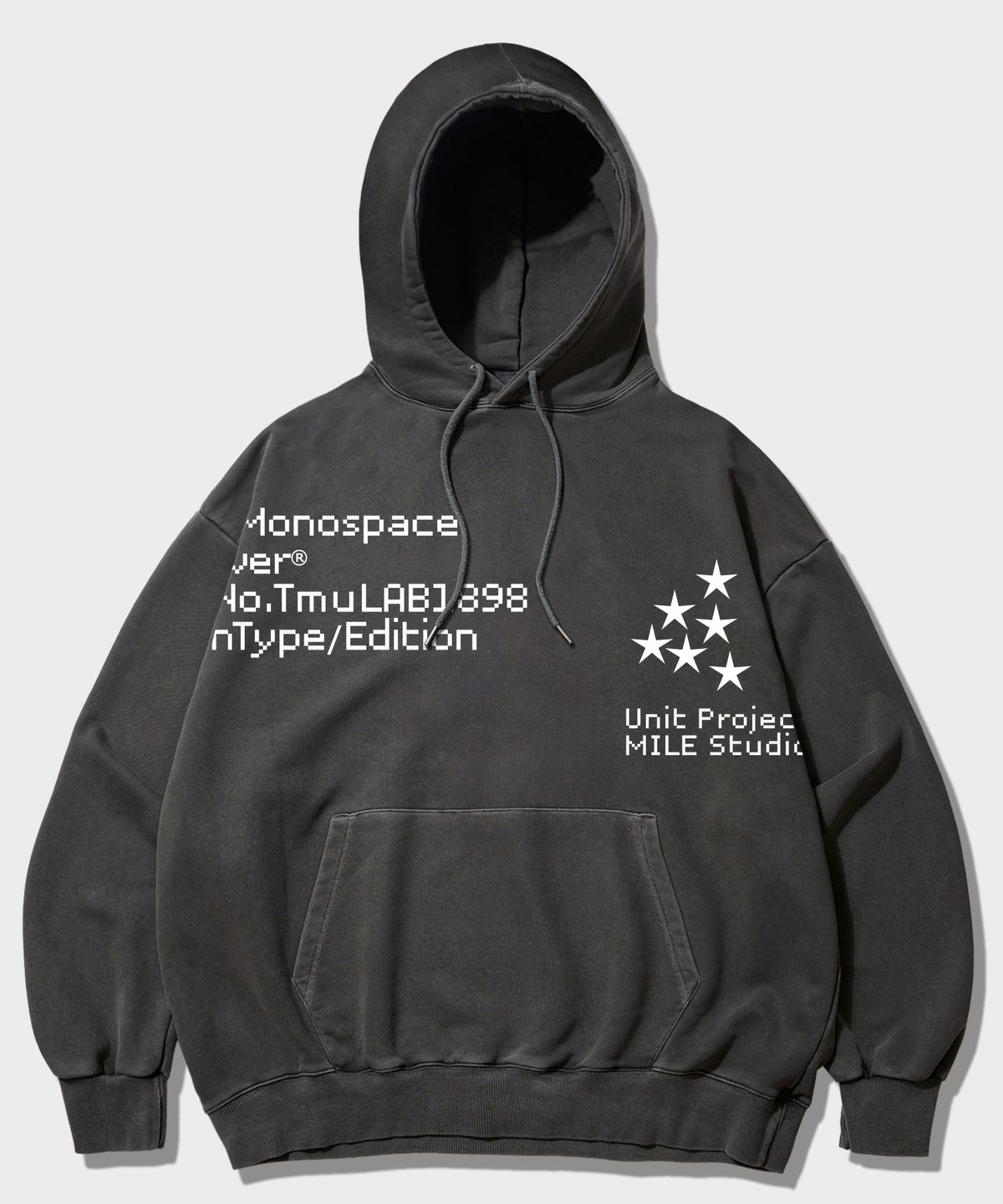 더마일(THEMILE) MONOSPACE MILE  HOODIE [PIGMENT D.GRAY]