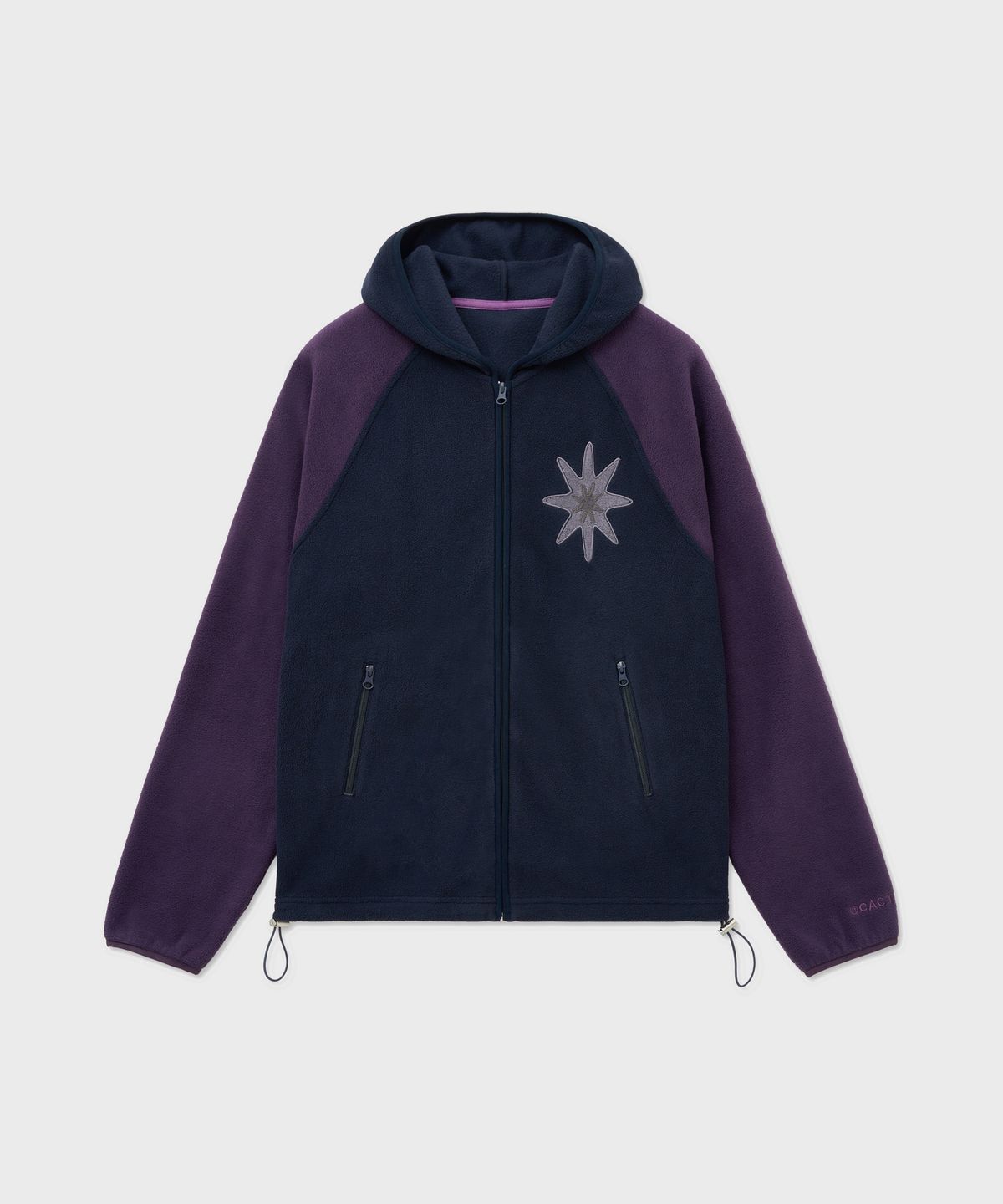 캑터스도넛마켓(CACTUSDONUTMARKET) Star Embroidery Fleece Hood Zip-up Jacket-Navy