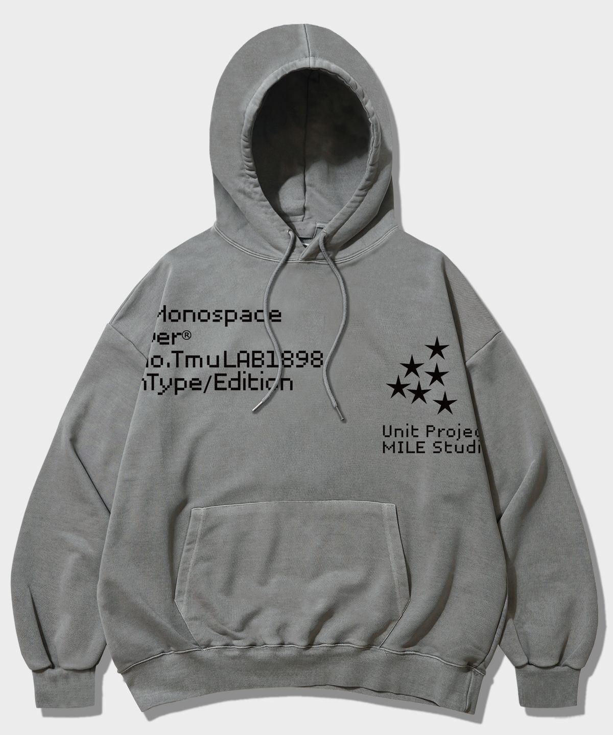 더마일(THEMILE) MONOSPACE MILE  HOODIE [PIGMENT GRAY]
