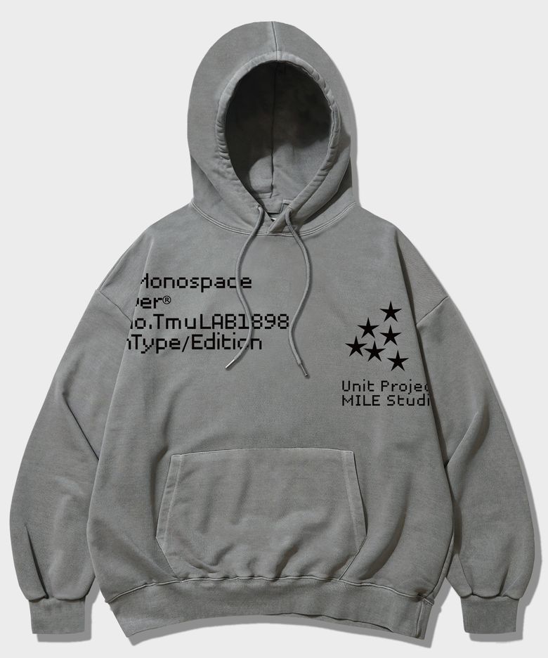 MONOSPACE MILE  HOODIE [PIGMENT GRAY]