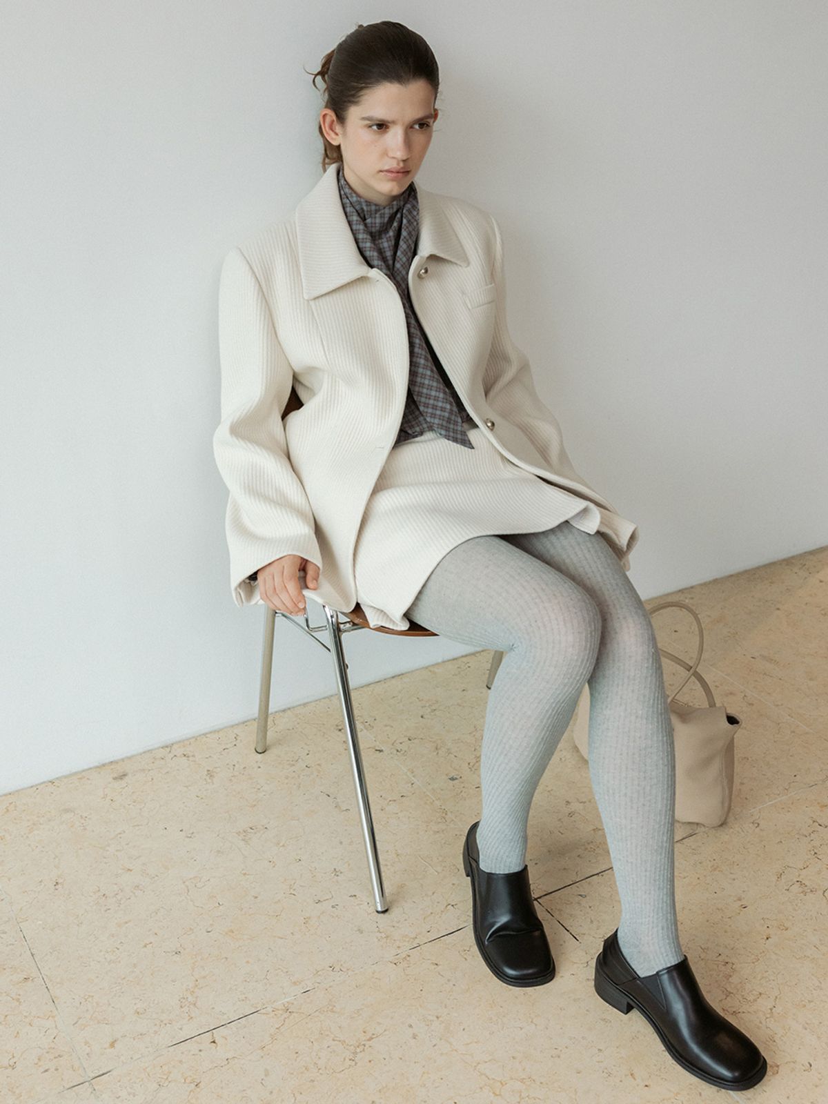 루에브르(LOEUVRE) Wool Hourglass Jacket SW5XJ919-03