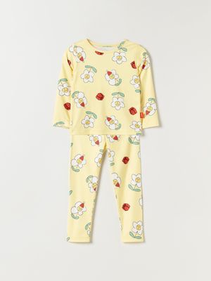 꼬깔플라워 실내복 상하복 세트