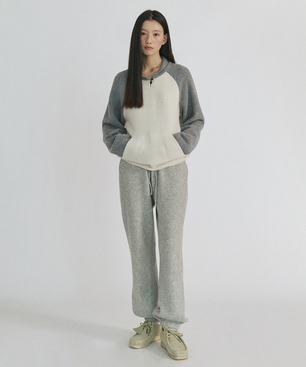 스텝어라운드(STEP AROUND) Knit Jogger Banding Pants_GREY
