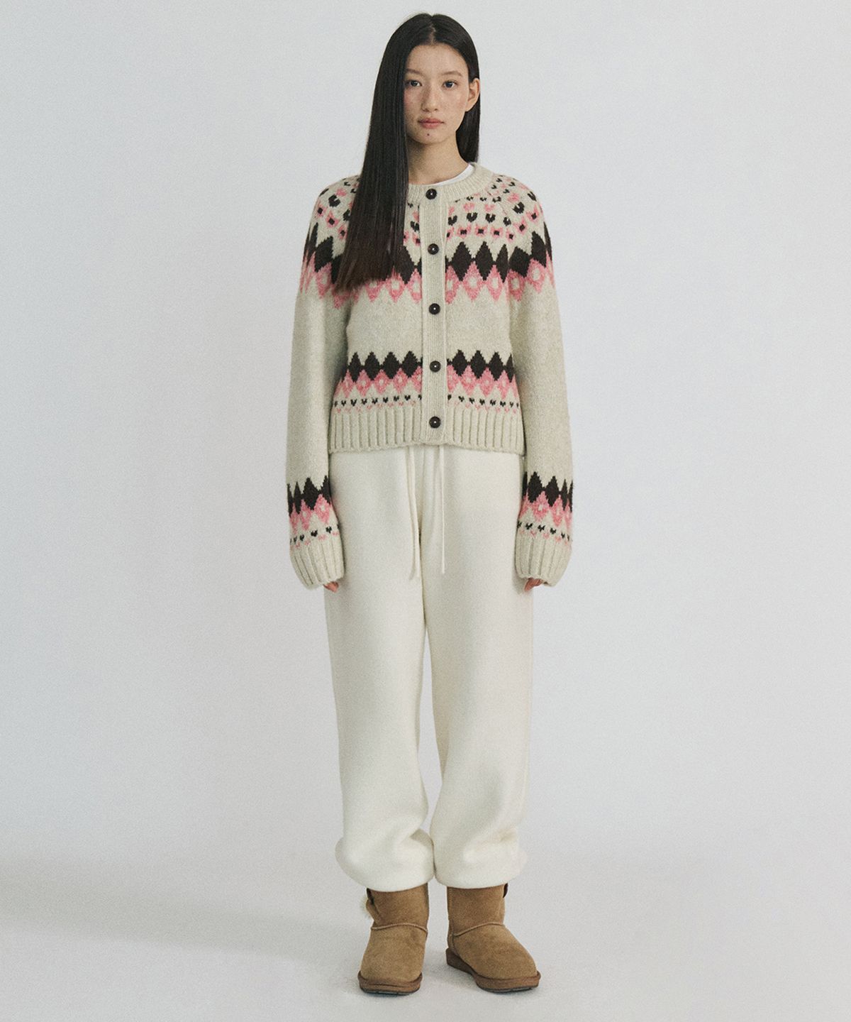 스텝어라운드(STEP AROUND) Knit Jogger Banding Pants_IVORY
