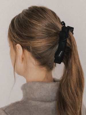 romantic suede banana clip