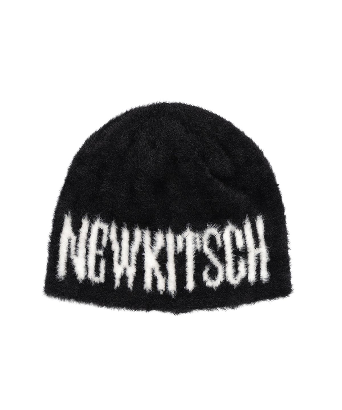 뉴키치(NEWKITSCH) NEWKITSTCH JACQUARD FUR BEANIE (BLACK)