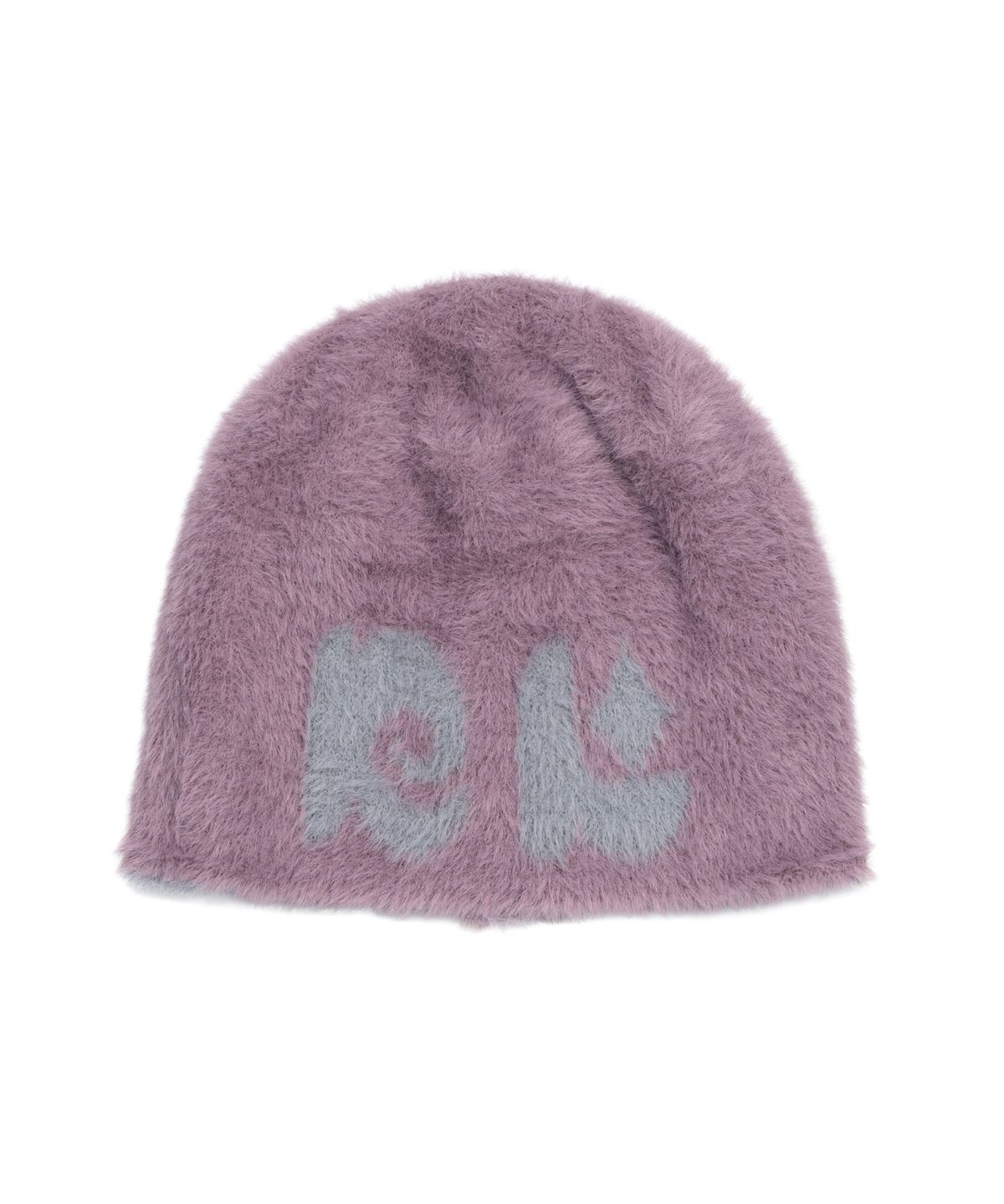 뉴키치(NEWKITSCH) NK LOGO JACQUARD FUR BEANIE (PURPIE)