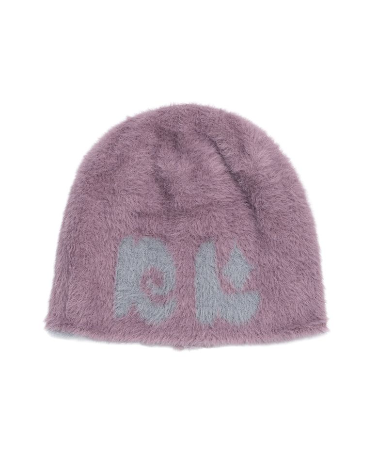 NK LOGO JACQUARD FUR BEANIE (PURPIE)