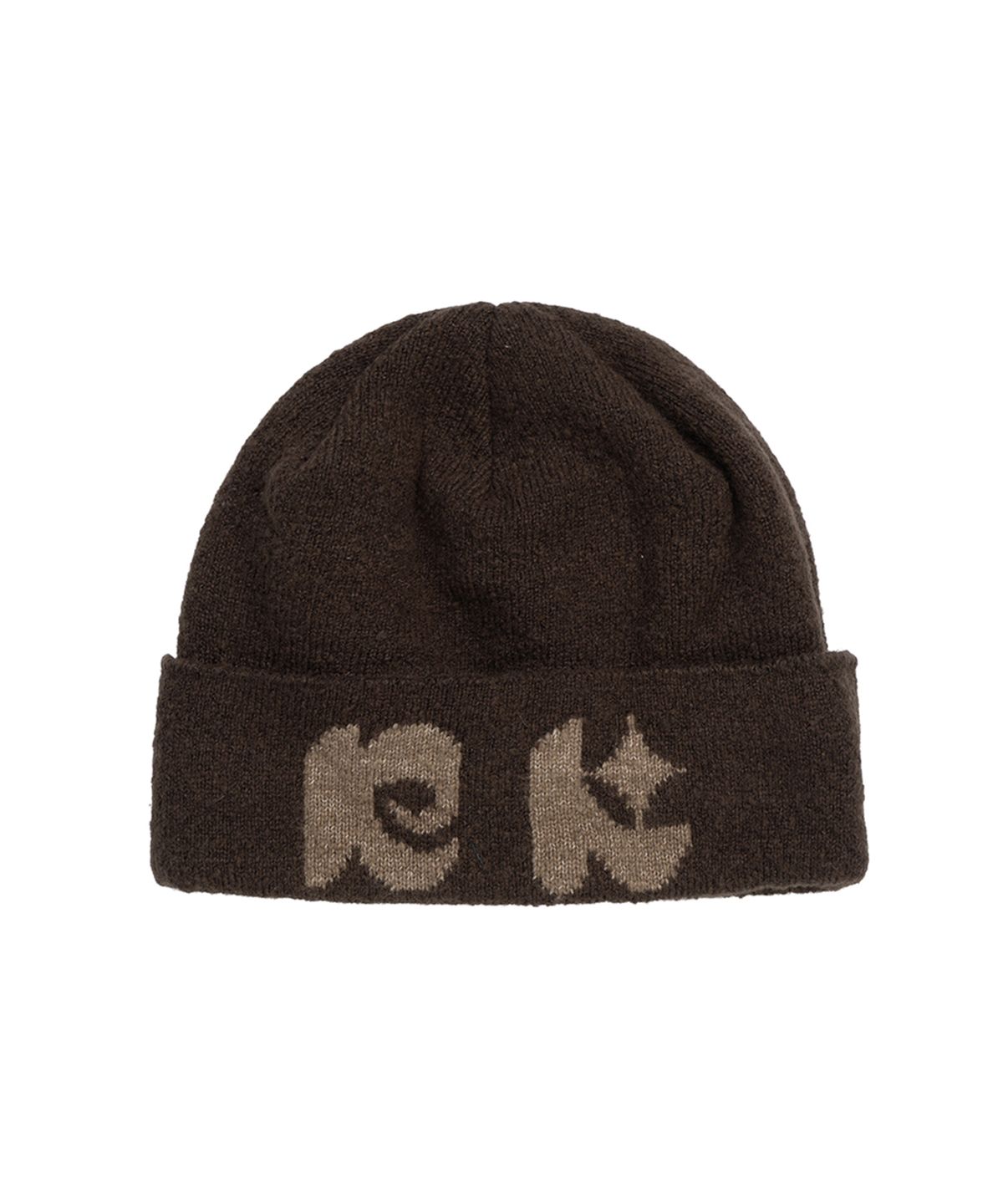 뉴키치(NEWKITSCH) NK LOGO JACQUARD BEANIE (BROWN)