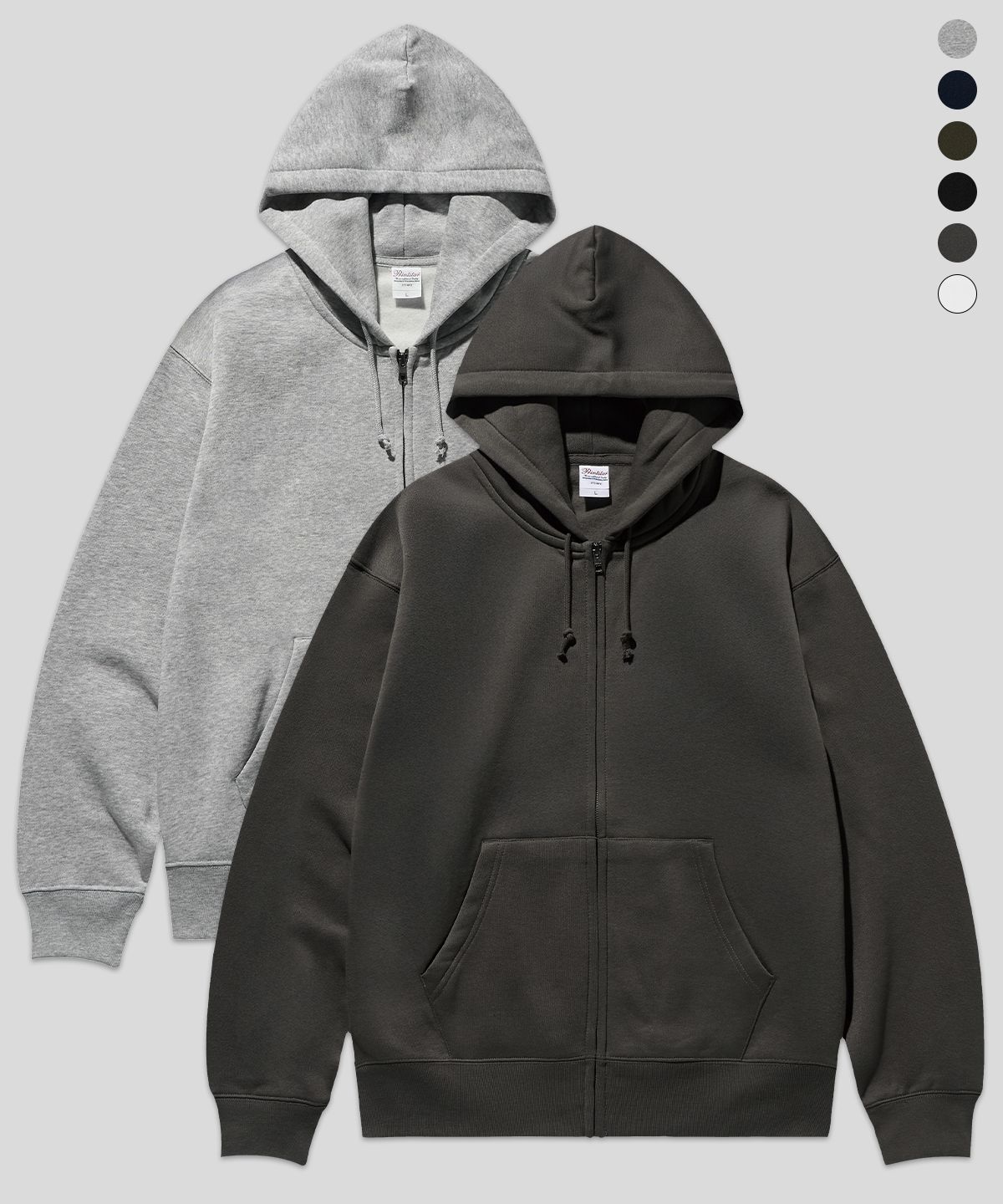 프린트스타(PRINTSTAR) 베이직 오버핏 기모 8.4oz 스웨트 후드 집업 - 6 COLOR
