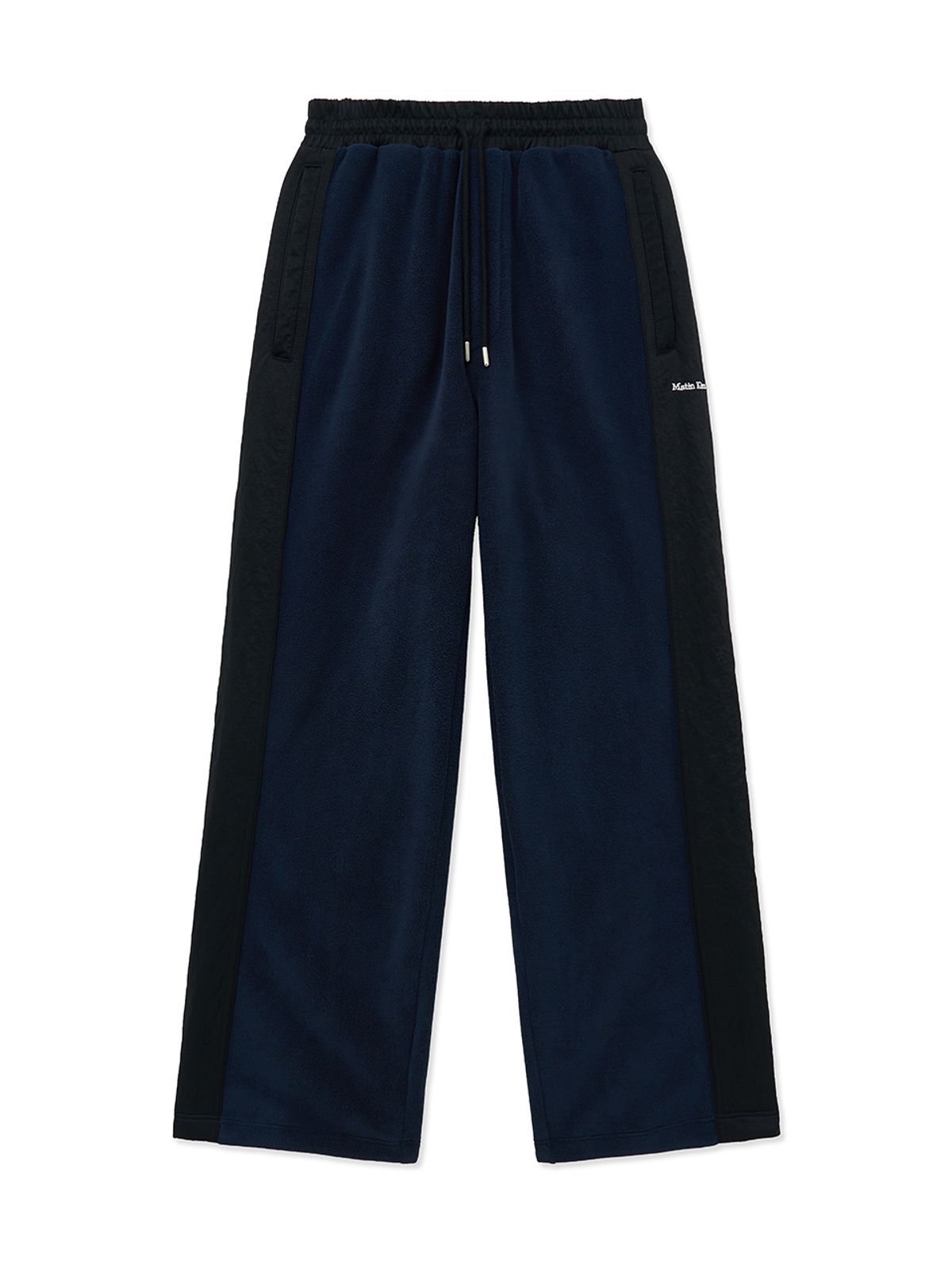 마뗑킴(MATIN KIM) SHERPA FLEECE DRAWSTRING PANTS IN NAVY