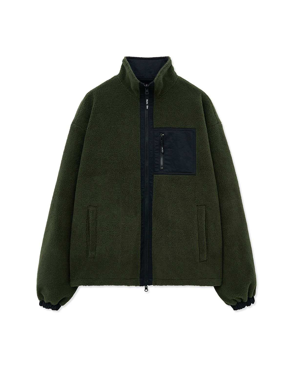 마뗑킴(MATIN KIM) REVERSIBLE SHERPA ZIP UP IN KHAKI