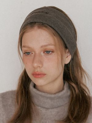 cozy mood logo band - melange brown