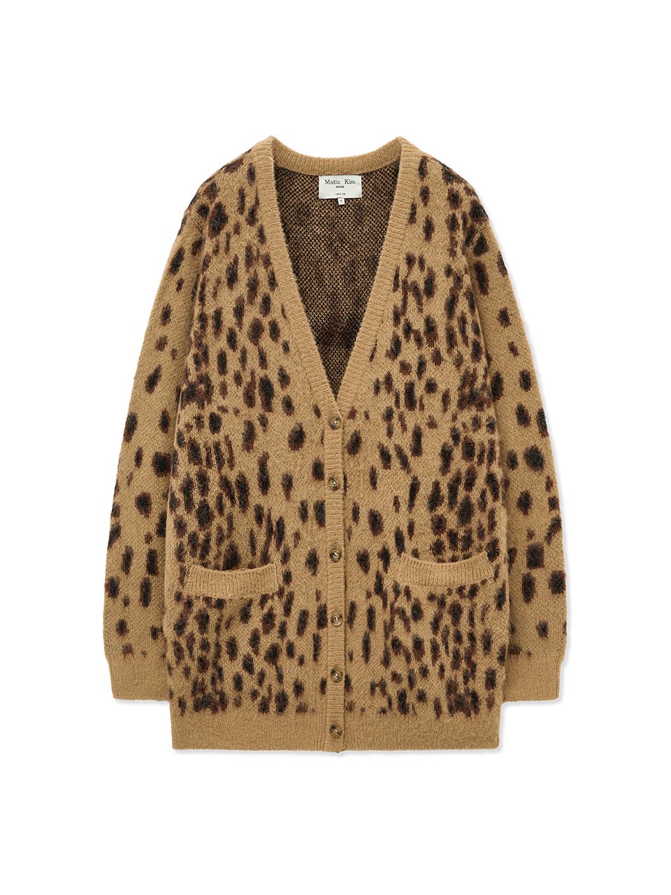 MUSINSA | MATIN KIM BRUSHED LEOPARD CARDIGAN IN MIX