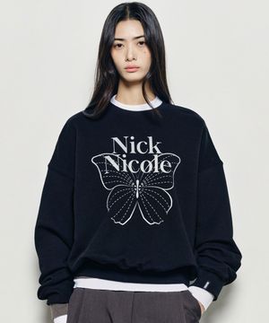 BUTTERFLY SIGNATURE SWEATSHIRT_BLACK SILVER