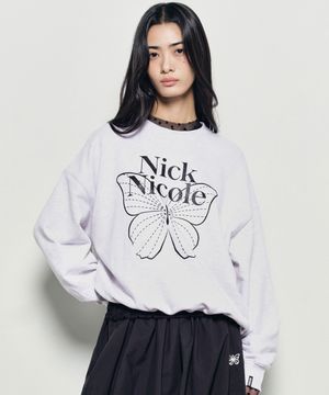 BUTTERFLY SIGNATURE SWEATSHIRT_MELANGE BLACK