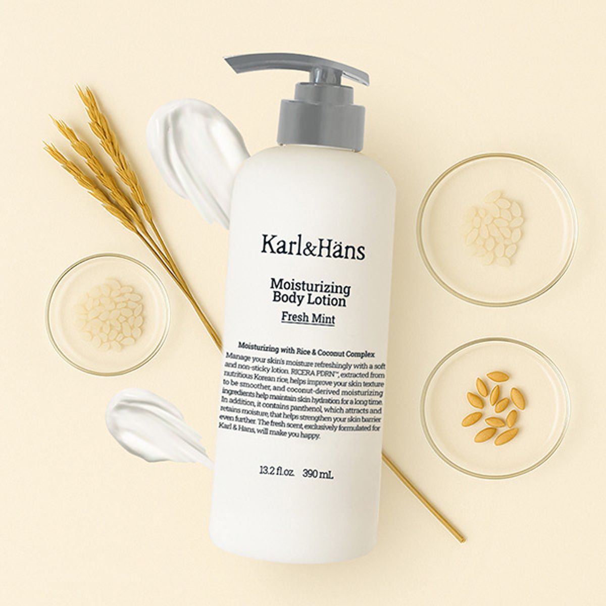 칼앤한스(KARLNHANS) 모이스처라이징 바디로션 프레시민트 390ml