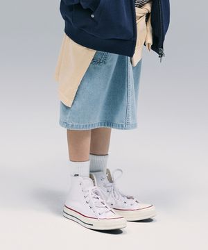 하프 롱 데님 스커트 인디고라이트 LK2601SR71IL