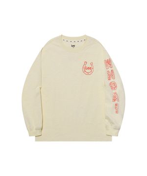 카우보이 그래픽 긴팔티셔츠 라이트옐로우 LK2601LT24LY