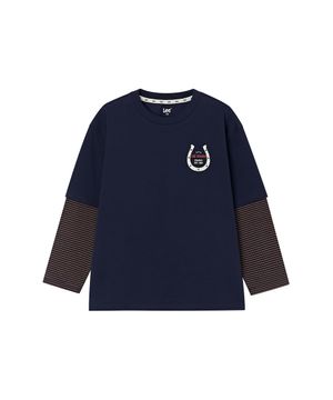 레이어드 싱글 티셔츠 네이비 LK2601LT13NA