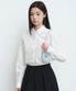 우먼즈 레이스 트림 셔츠 [화이트]