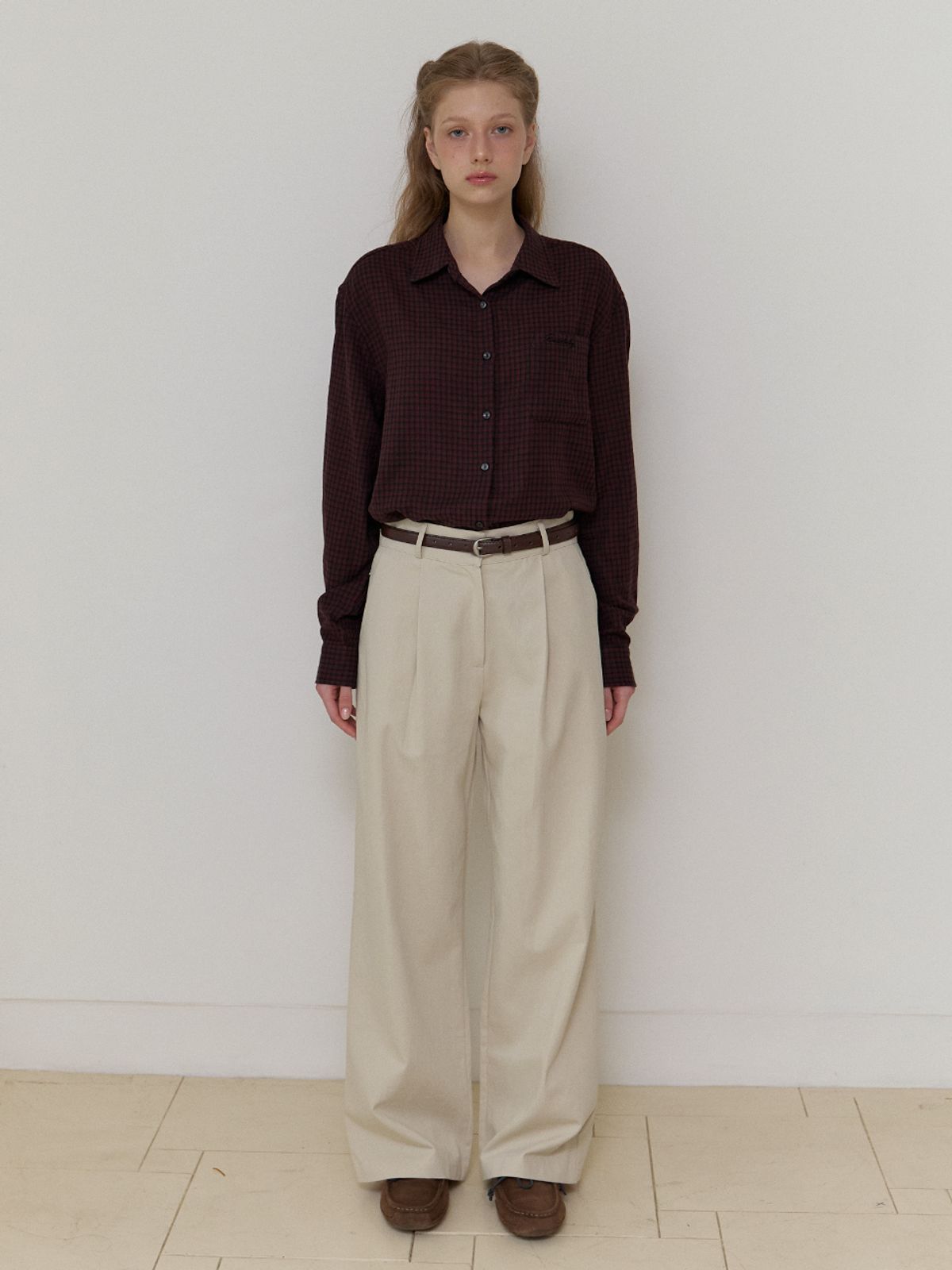 카인더베이비(KINDABABY) semi-wide chino pants - stone beige